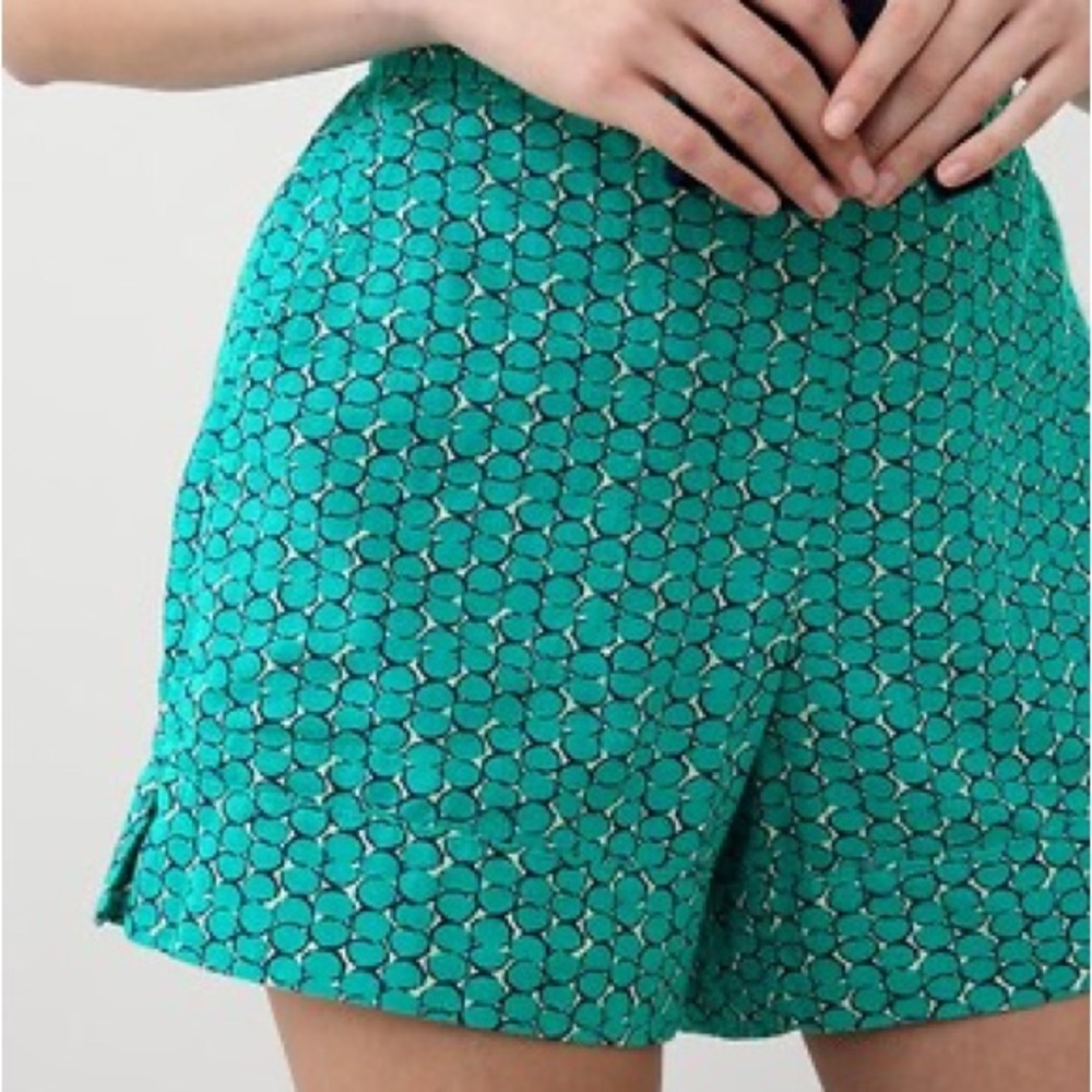 Banana Republic Teal Floral High-Waist Women’s Shorts S - Picture 2 of 7